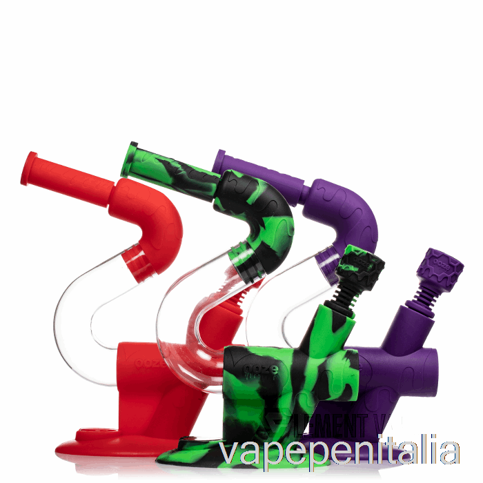 Vape Italia Ooze Swerve Pipa Ad Acqua In Silicone Rasta (verde/rosso/giallo)